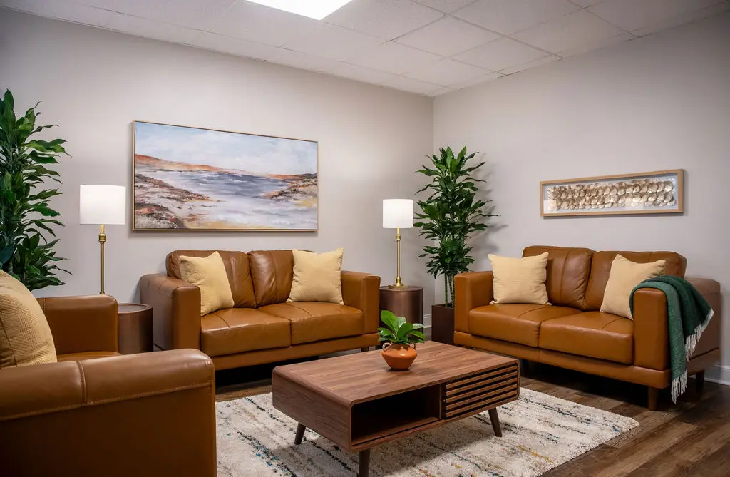 Individual therapy room with two armchairs